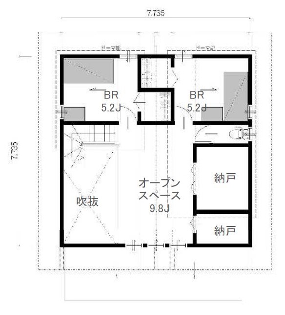 ハンチングの間取り